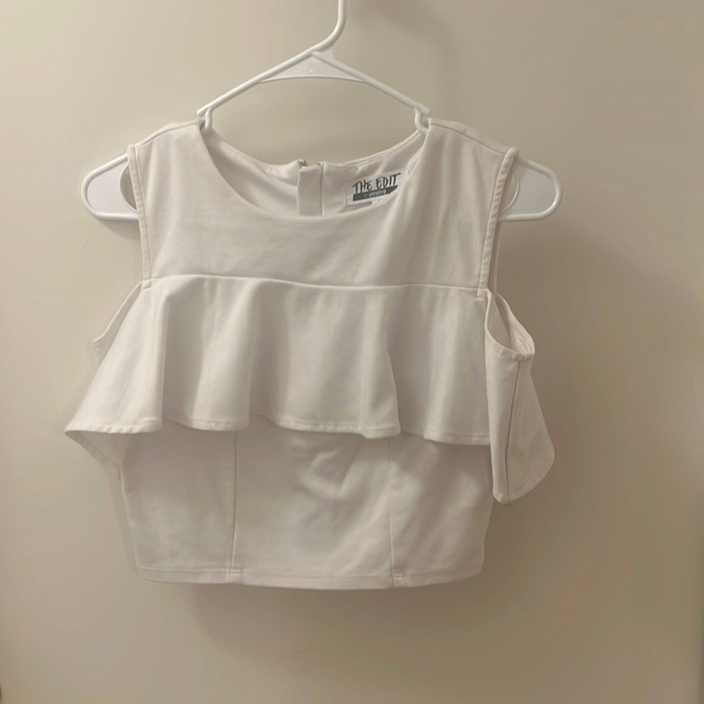 White top zipper down back